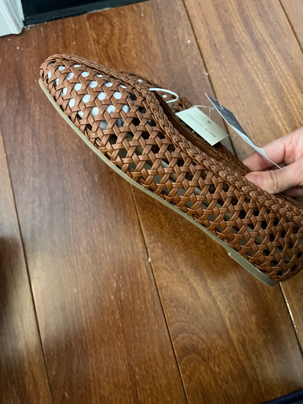 Universal Thread Brown Woven Leather Ballet Flats - Picture 2 of 9